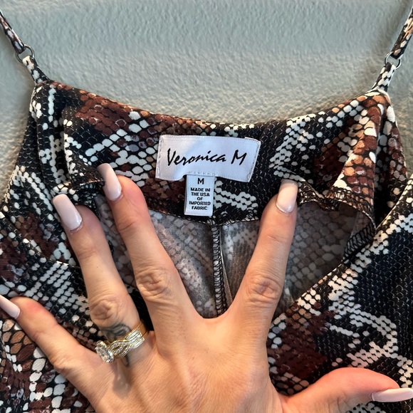 Veronica M Python Patterned Midi Dress - Picture 3 of 3